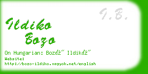 ildiko bozo business card